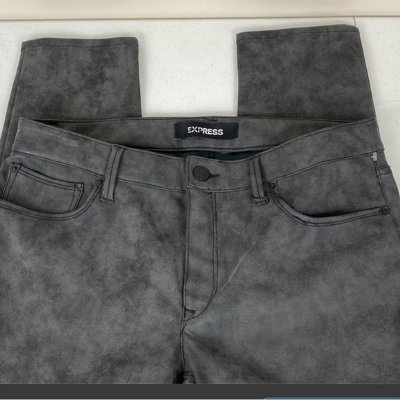 Express NWT Mid Rise Faux Suede Leather Ankle Legging Skinny Pant - Picture 5 of 6